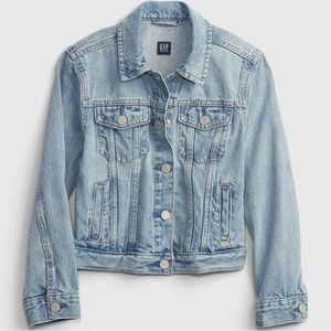 Gap Women’s Fitted Jean Denim Jacket Light Blue Basic Classic Cut
